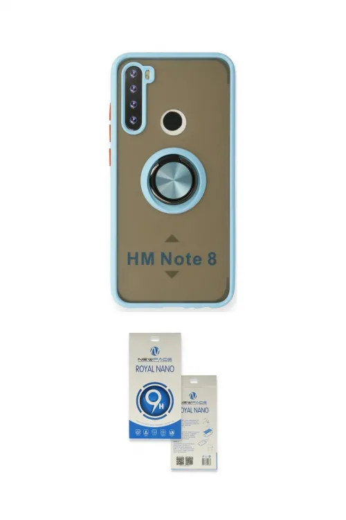 ieg™ Redmi Note 8 Kılıf Yörünge Çizgi - Şeffaf Royal Nano Ekran Koruyucu
