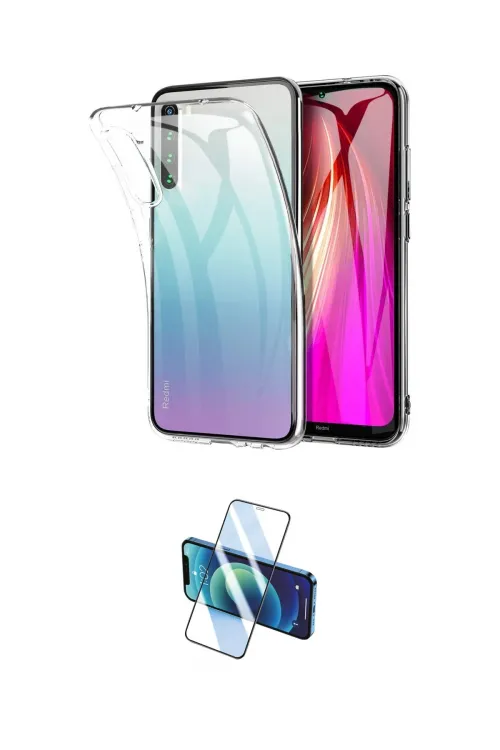 ieg™ Redmi Note 8 Kılıf Zirve Doku - Siyah 3D Antistatik Cam Ekran Koruyucu