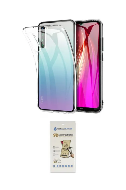 ieg™ Redmi Note 8 Kılıf Zirve Doku - Siyah Mat Seramik Nano Ekran Koruyucu