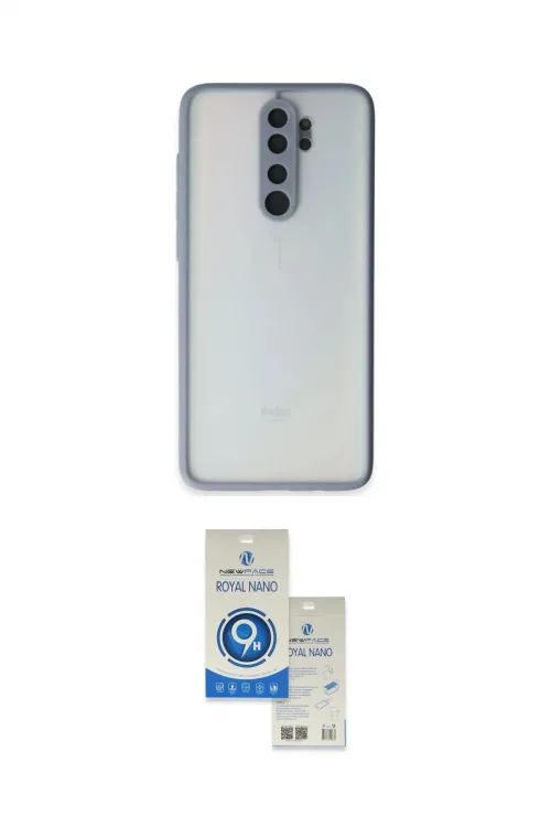 ieg™ Redmi Note 8 Pro Kılıf Ahenk Çizgi Serisi - Şeffaf Royal Nano Ekran Koruyucu