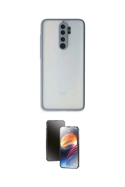 ieg™ Redmi Note 8 Pro Kılıf Ahenk Çizgi Serisi - Siyah 3D Antistatik Mat Seramik Nano Ekran Koruyucu