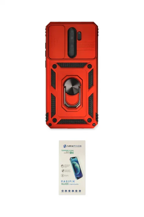ieg™ Redmi Note 8 Pro Kılıf Ahenk Klasik - Şeffaf Pasifik Cam Ekran Koruyucu