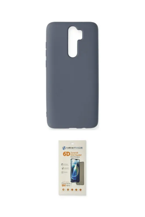 ieg™ Redmi Note 8 Pro Kılıf Ahenk Serisi - Siyah 6D Mat Seramik Hayalet Nano Ekran Koruyucu
