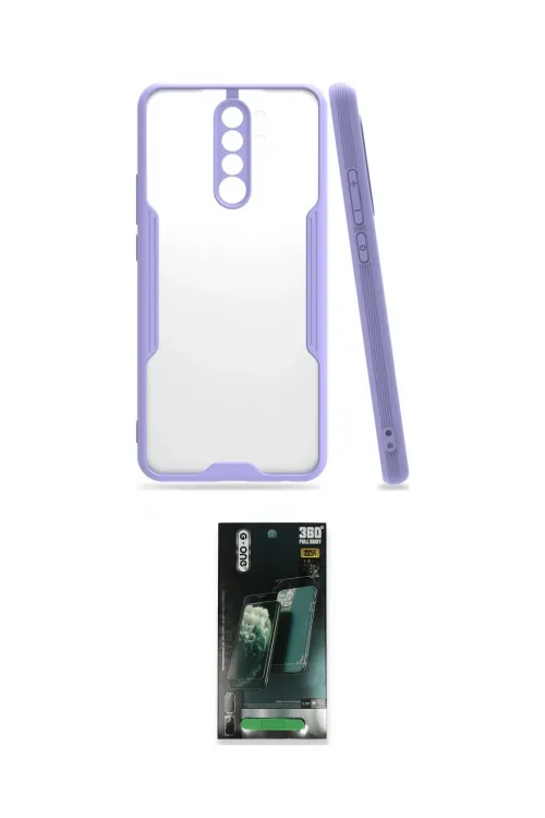 ieg™ Redmi Note 8 Pro Kılıf Atlas Asil Serisi - Şeffaf 360 Full Body Arka Koruyucu