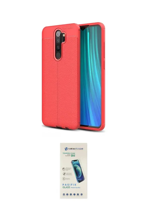 ieg™ Redmi Note 8 Pro Kılıf Doruk Klasik Özel Seri - Şeffaf Pasifik Cam Ekran Koruyucu