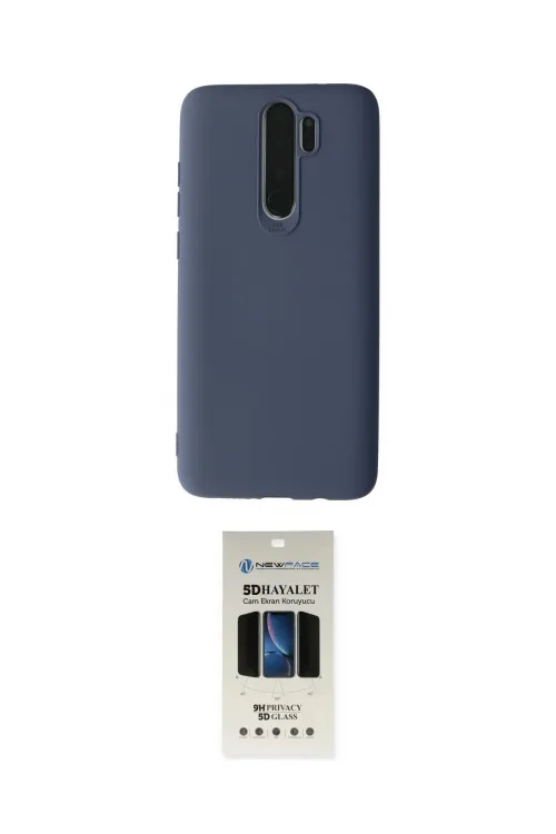 ieg™ Redmi Note 8 Pro Kılıf Kozmos Yansıma Özel Seri - Siyah 5D Hayalet Cam Ekran Koruyucu