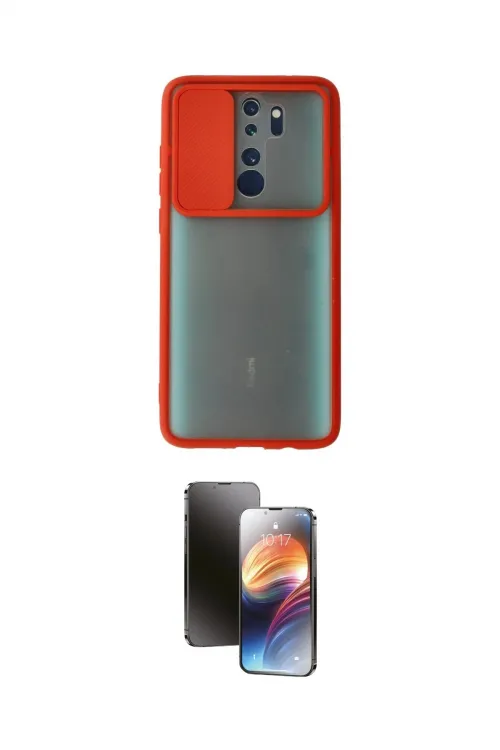 ieg™ Redmi Note 8 Pro Kılıf Vadi Çizgi - Siyah 3D Antistatik Mat Seramik Nano Ekran Koruyucu