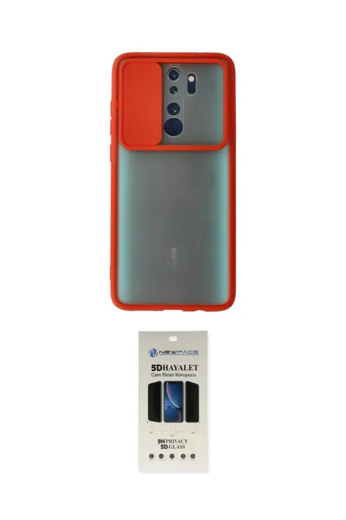 ieg™ Redmi Note 8 Pro Kılıf Vadi Çizgi - Siyah 5D Hayalet Cam Ekran Koruyucu