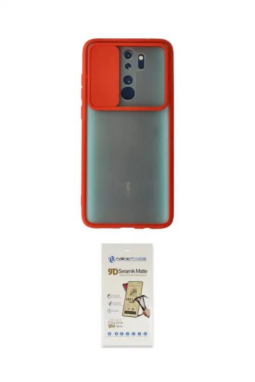 ieg™ Redmi Note 8 Pro Kılıf Vadi Çizgi - Siyah Mat Seramik Nano Ekran Koruyucu