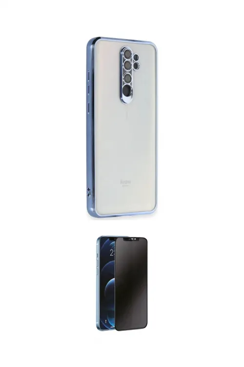 ieg™ Redmi Note 8 Pro Kılıf Vadi Minimal - Siyah 3D Antistatik Hayalet Cam Ekran Koruyucu