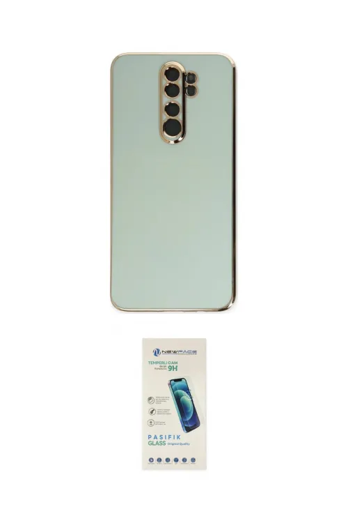 ieg™ Redmi Note 8 Pro Kılıf Yankı Serisi - Şeffaf Pasifik Cam Ekran Koruyucu