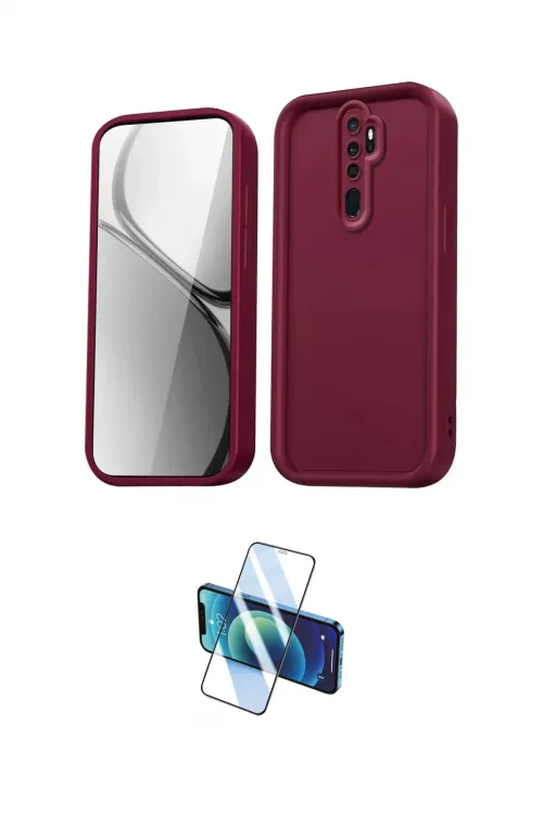 ieg™ Redmi Note 8 Pro Kılıf Yankı Yansıma Özel Seri - Siyah 3D Antistatik Cam Ekran Koruyucu