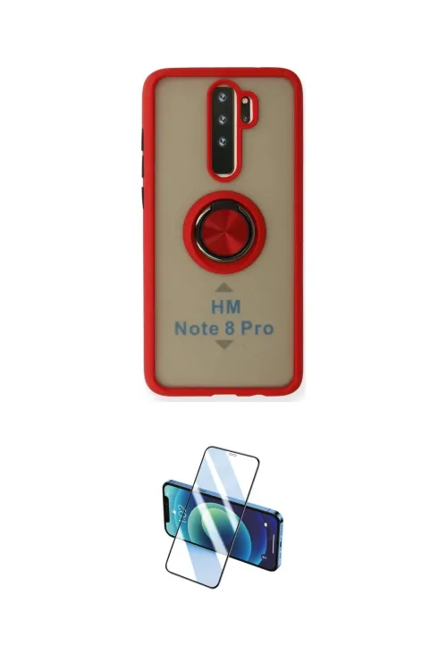 ieg™ Redmi Note 8 Pro Kılıf Yörünge Çizgi - Siyah 3D Antistatik Seramik Nano Ekran Koruyucu