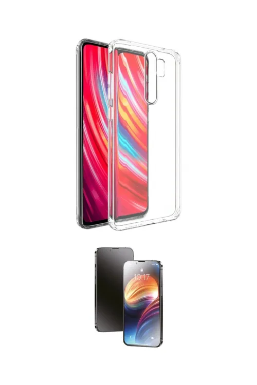 ieg™ Redmi Note 8 Pro Kılıf Zirve Doku - Siyah 3D Antistatik Mat Seramik Nano Ekran Koruyucu
