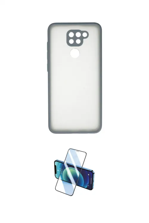 ieg™ Redmi Note 9 Kılıf Ahenk Çizgi Serisi - Siyah 3D Antistatik Seramik Nano Ekran Koruyucu
