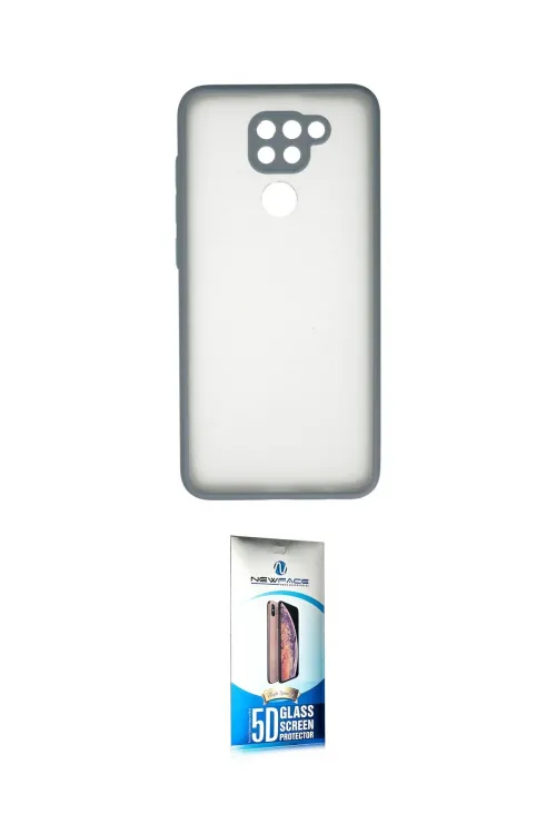 ieg™ Redmi Note 9 Kılıf Ahenk Çizgi Serisi - Siyah 5D Eko Cam Ekran Koruyucu