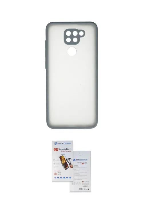 ieg™ Redmi Note 9 Kılıf Ahenk Çizgi Serisi - Siyah Seramik Nano Ekran Koruyucu