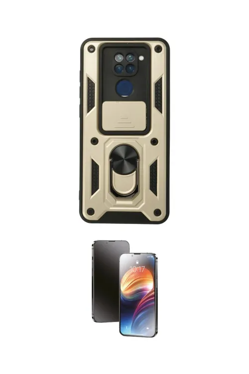 ieg™ Redmi Note 9 Kılıf Ahenk Klasik - Siyah 3D Antistatik Mat Seramik Nano Ekran Koruyucu
