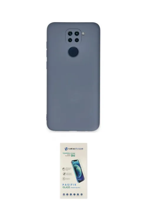 ieg™ Redmi Note 9 Kılıf Ahenk Serisi - Şeffaf Pasifik Cam Ekran Koruyucu