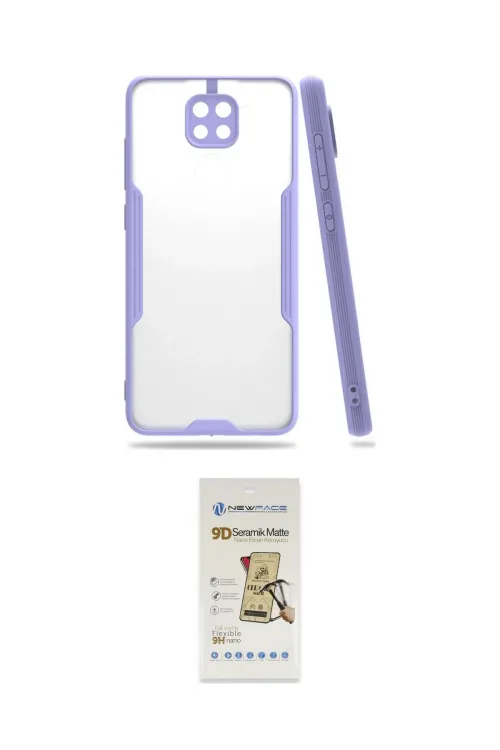 ieg™ Redmi Note 9 Kılıf Atlas Asil Serisi - Siyah Mat Seramik Nano Ekran Koruyucu