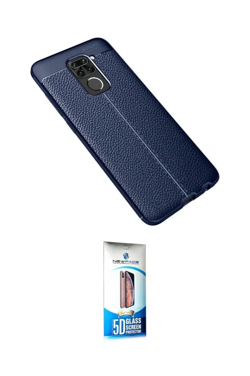 ieg™ Redmi Note 9 Kılıf Doruk Klasik Özel Seri - Siyah 5D Eko Cam Ekran Koruyucu