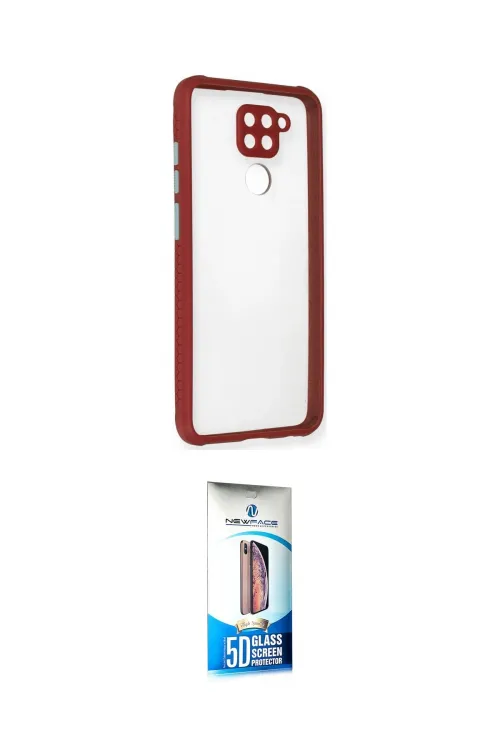 ieg™ Redmi Note 9 Kılıf Nova Asil Özel Seri - Siyah 5D Eko Cam Ekran Koruyucu