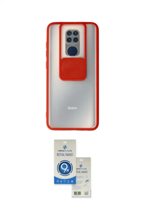 ieg™ Redmi Note 9 Kılıf Vadi Çizgi - Şeffaf Royal Nano Ekran Koruyucu