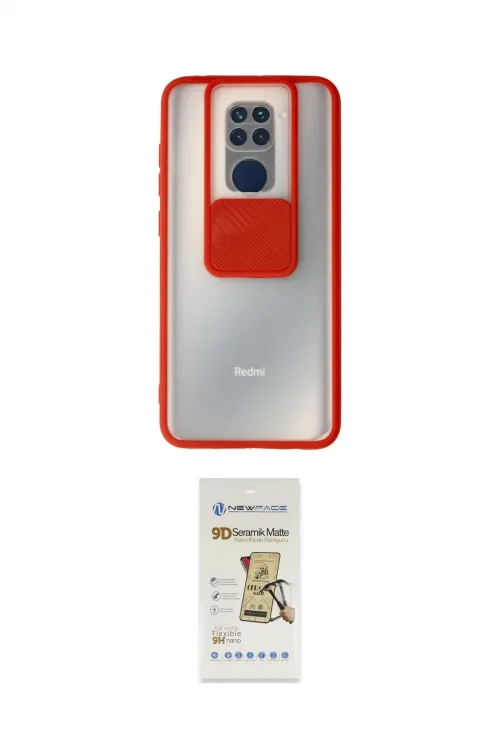 ieg™ Redmi Note 9 Kılıf Vadi Çizgi - Siyah Mat Seramik Nano Ekran Koruyucu