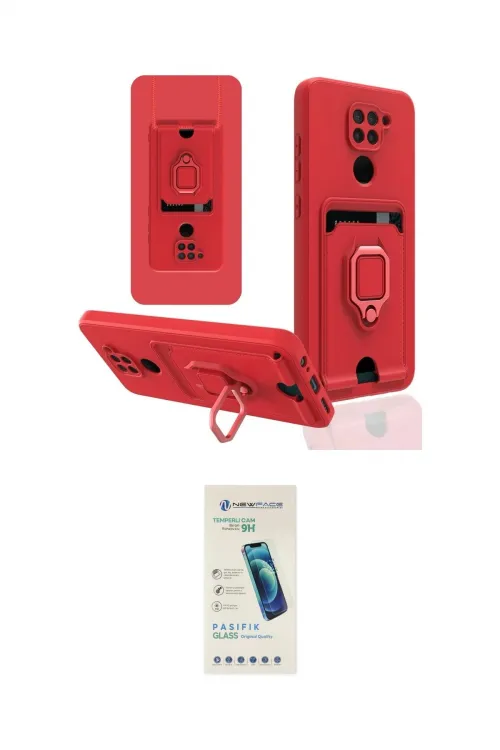 ieg™ Redmi Note 9 Kılıf Vadi Form Prime - Şeffaf Pasifik Cam Ekran Koruyucu
