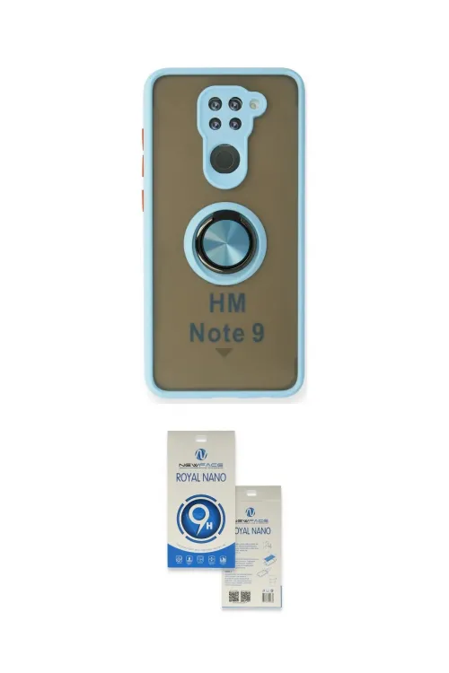 ieg™ Redmi Note 9 Kılıf Yörünge Çizgi - Şeffaf Royal Nano Ekran Koruyucu