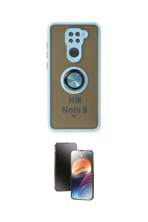 ieg™ Redmi Note 9 Kılıf Yörünge Çizgi - Siyah 3D Antistatik Mat Seramik Nano Ekran Koruyucu