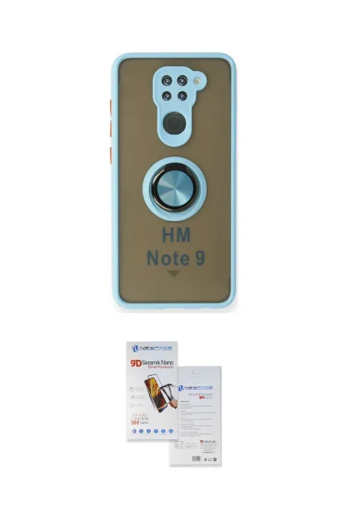 ieg™ Redmi Note 9 Kılıf Yörünge Çizgi - Siyah Seramik Nano Ekran Koruyucu