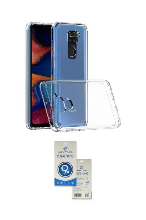 ieg™ Redmi Note 9 Kılıf Zirve Doku - Şeffaf Royal Nano Ekran Koruyucu