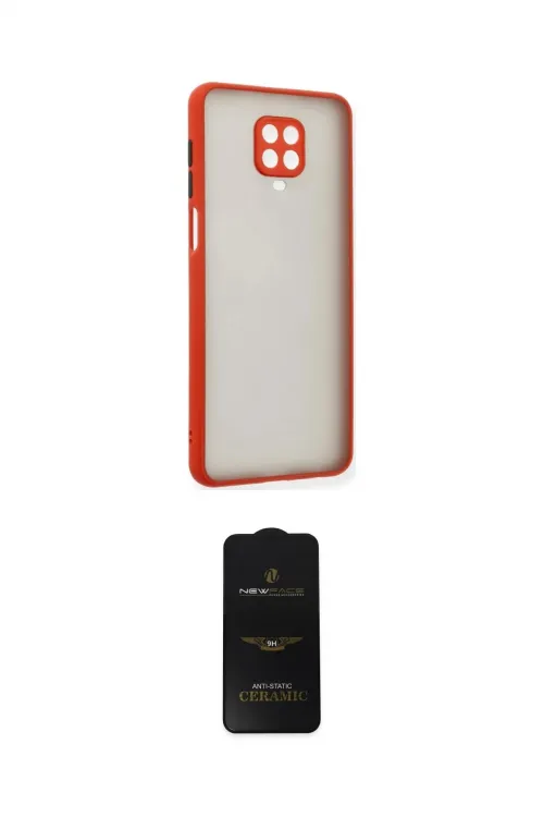 ieg™ Redmi Note 9 Pro Kılıf Ahenk Çizgi Serisi - Siyah 6D Antistatik Mat Seramik Hayalet Nano Ekran Koruyucu