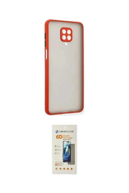 ieg™ Redmi Note 9 Pro Kılıf Ahenk Çizgi Serisi - Siyah 6D Mat Seramik Hayalet Nano Ekran Koruyucu