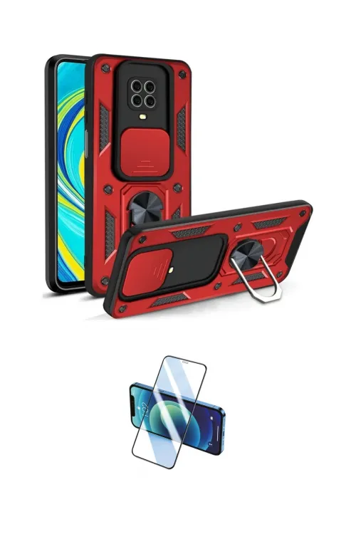 ieg™ Redmi Note 9 Pro Kılıf Ahenk Klasik - Siyah 3D Antistatik Cam Ekran Koruyucu