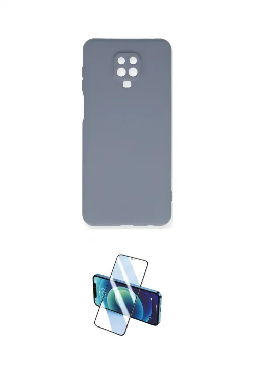 ieg™ Redmi Note 9 Pro Kılıf Ahenk Serisi - Siyah 3D Antistatik Cam Ekran Koruyucu