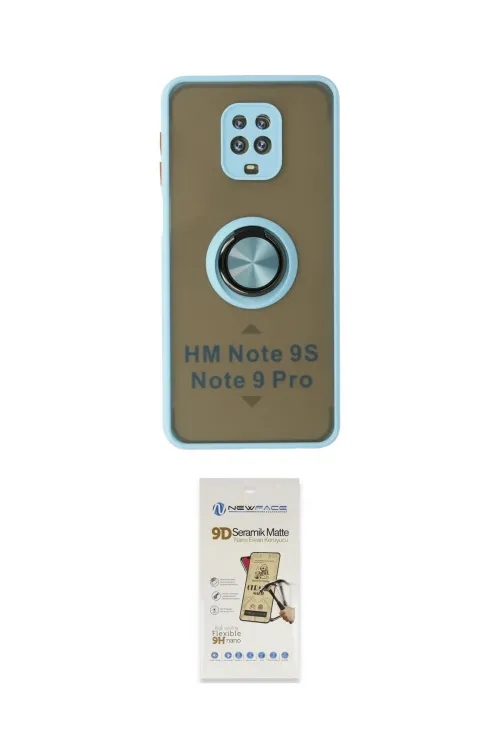 ieg™ Redmi Note 9 Pro Kılıf Yörünge Çizgi - Siyah Mat Seramik Nano Ekran Koruyucu