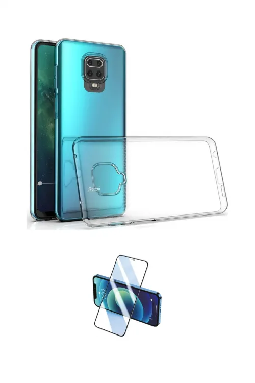 ieg™ Redmi Note 9 Pro Kılıf Zirve Doku - Siyah 3D Antistatik Cam Ekran Koruyucu