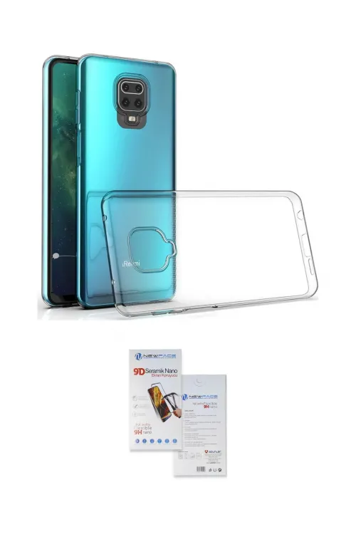 ieg™ Redmi Note 9 Pro Kılıf Zirve Doku - Siyah Seramik Nano Ekran Koruyucu