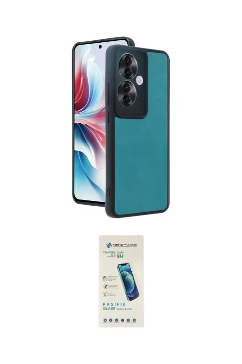 ieg™ Reno 11F Kılıf Kıvılcım Işık Serisi - Şeffaf Pasifik Cam Ekran Koruyucu
