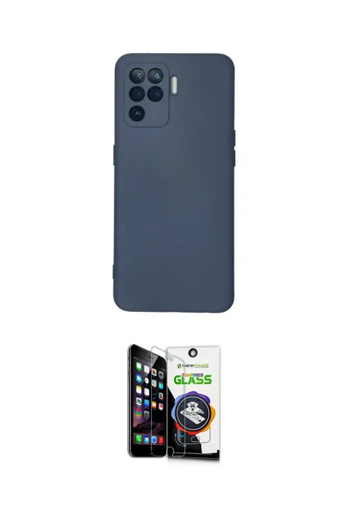 ieg™ Reno 5 Lite Kılıf Ahenk Serisi - Şeffaf Temperli Cam Ekran Koruyucu
