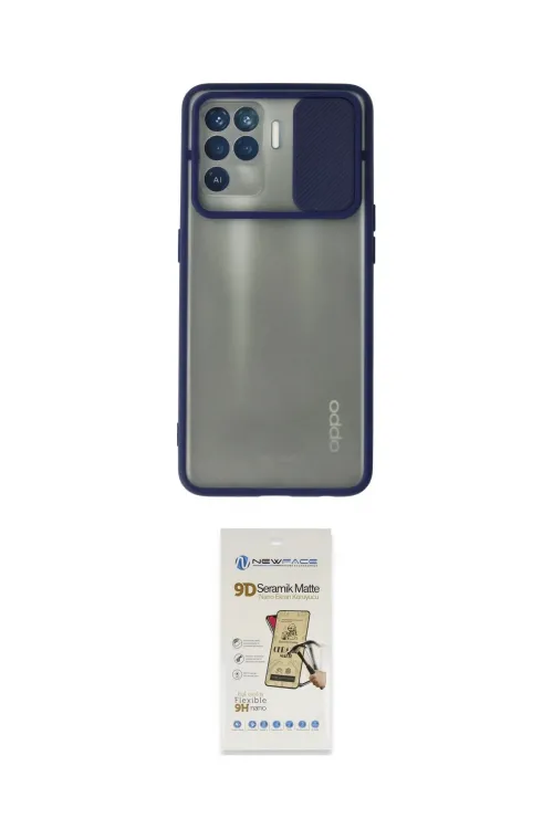 ieg™ Reno 5 Lite Kılıf Vadi Çizgi - Siyah Mat Seramik Nano Ekran Koruyucu