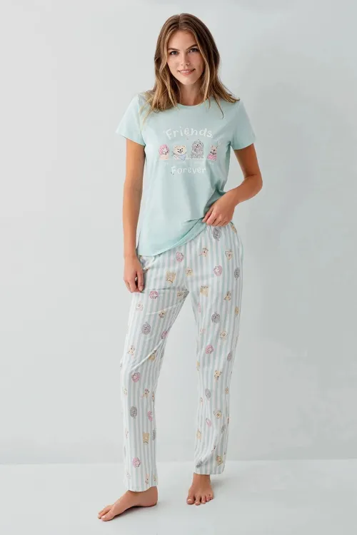 ieg™ RolyPoly RP3810-S Kadın Kısa Kol Pijama Takımı