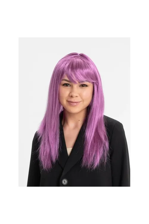 Rose Pembe Düz Kesim Peruk