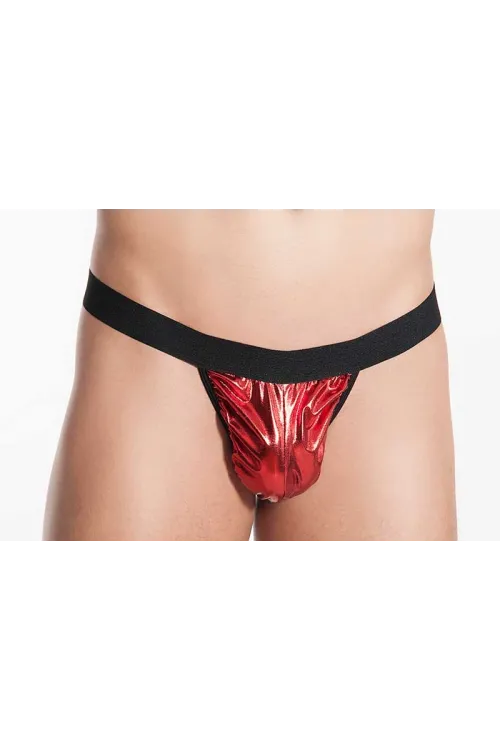  Fantezi Kırmızı Lame Seksi Erkek String - Tanga IEG4590
