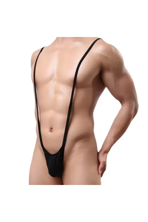  Fantezi Lastikli Siyah Erkek String – Tanga IEG4616