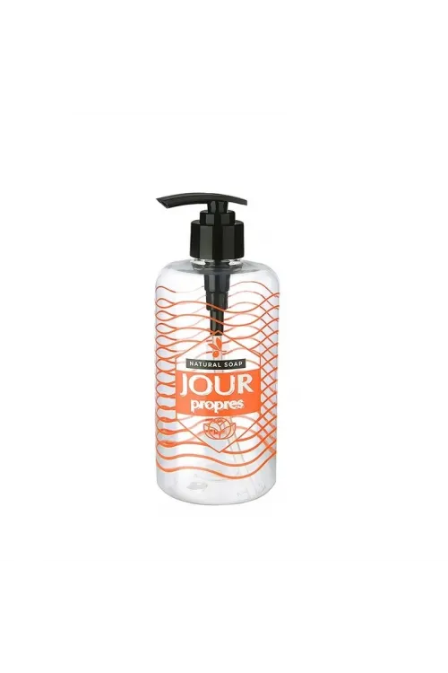 ieg™ Şeffaf Sıvı Sabunluk Yuvarlak Plastik Pompalı 500 Ml
