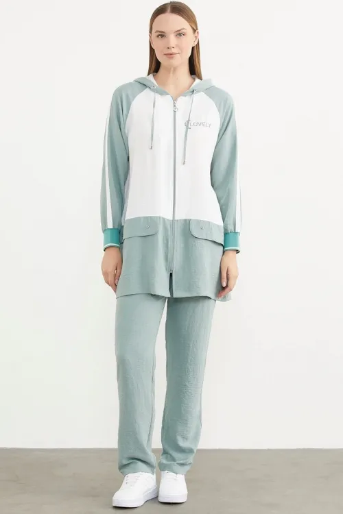 ieg™ Sementa 76318 Fermuarlı Tunik Krep Takım