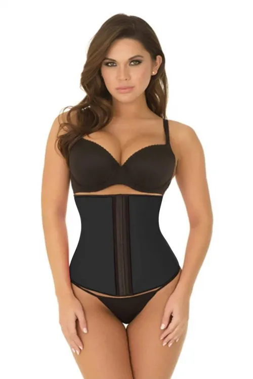 Siyah MI 9161 Terletici Agraflı Bel Korse